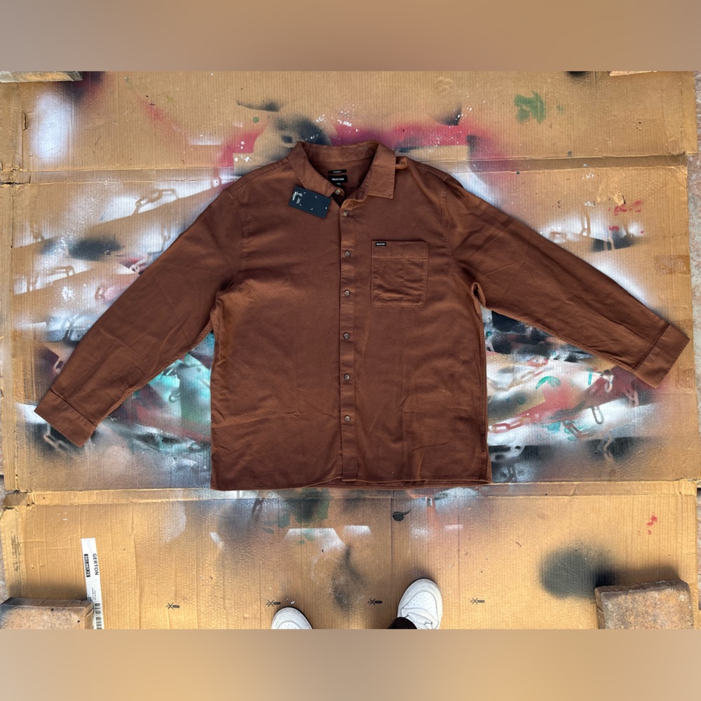 Brixton Men's Rich Brown Long Sleeve Shirt